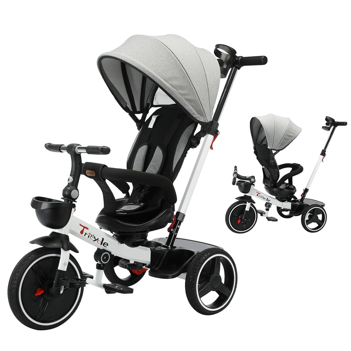 UBRAVOO 6-in-1 Baby Trike Stroller